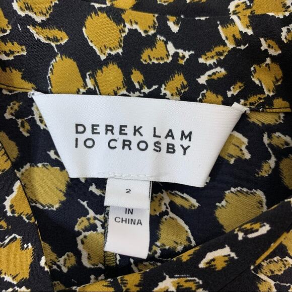 Derek Lam 10 Crosby Cascade Shift Dress With Bell Sleeves silk sz 2 - Picture 7 of 7